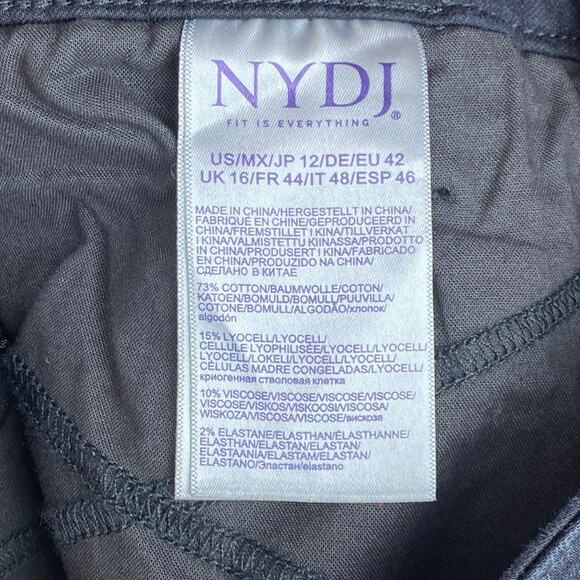 NYDJ Relaxed Piper Ankle Pants Size 12 Black New With Tags - Picture 8 of 9